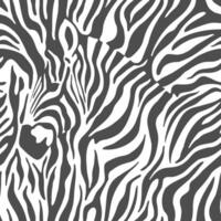 Abstract animalistic print with a zebra head. vector