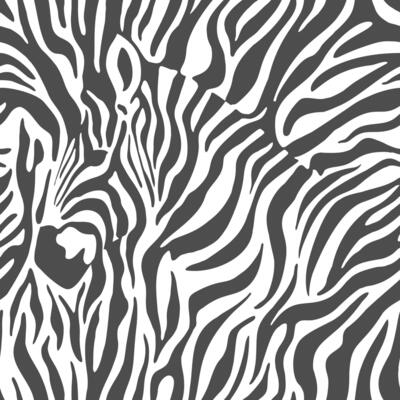 Abstract animalistic print with a zebra head.