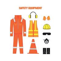 Set of Safety Equipments Vector element