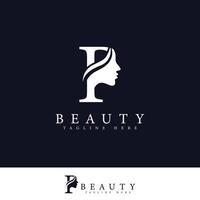 P Vector Premium logo in two variations. P letter beauty design logo