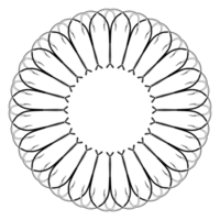 konstnärlig cirkel form skapas från fiske krok silhuett sammansättning, kan använda sig av för logotyp gram, dekoration, utsmyckad, konst illustration eller grafisk design element. formatera png