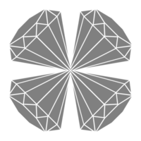 diamant sammansättning, 4 bitar, kan använda sig av för konst illustration, ikon. symbol, logotyp gram, piktogram, hemsida, appar, dekoration, utsmyckad, eller grafisk design element. formatera png