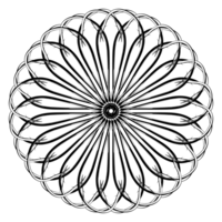 artístico círculo forma criada a partir de pescaria gancho silhueta composição, pode usar para logotipo grama, decoração, ornamentado, arte ilustração ou gráfico Projeto elemento. formato png