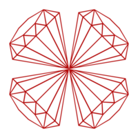 diamant sammansättning, 4 bitar, kan använda sig av för konst illustration, ikon. symbol, logotyp gram, piktogram, hemsida, appar, dekoration, utsmyckad, eller grafisk design element. formatera png