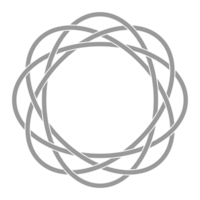 Ornamental Circle Shape Created From Oval Shape Composition, Flat and Weaving Lines Style, can use for Logo Gram, Decoration, Ornate, Frame Work, or Graphic Design Element. Format PNG