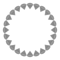 diamant in cirkel gevormd, kan gebruik voor kunst illustratie, logo gram, kader werk, achtergrond, pictogram, website, appjes, of grafisch ontwerp element. formaat PNG