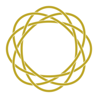 Ornamental Circle Shape Created From Oval Shape Composition, Flat and Weaving Lines Style, can use for Logo Gram, Decoration, Ornate, Frame Work, or Graphic Design Element. Format PNG