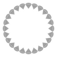 Diamond in Circle Shaped, can use for Art Illustration, Logo Gram, Frame Work, Background, Pictogram, Website, Apps, or Graphic Design Element. Format PNG