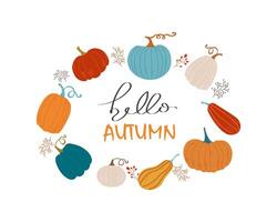 Hello autumn vector illustration