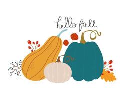 Hello autumn vector illustration