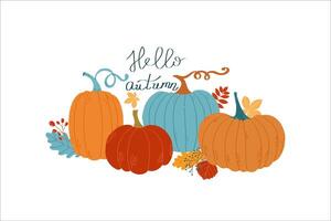 Hello autumn vector illustration