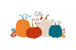 Hello autumn vector illustration