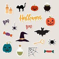Halloween party vector elements patterns