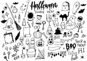 Halloween party vector elements patterns