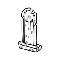 isolate grave flat illustrator on background vector