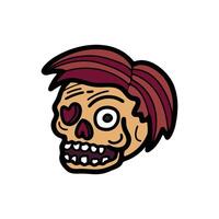 isolate zombie character on background vector