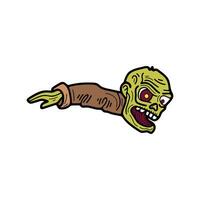 isolate zombie character on background vector