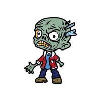 isolate zombie character on background vector