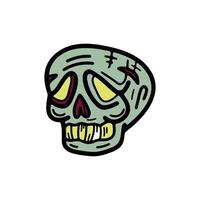 isolate zombie character on background vector