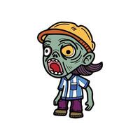 isolate zombie character on background vector