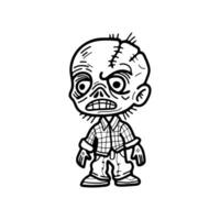 isolate zombie character on background vector