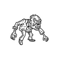 isolate zombie character on background vector