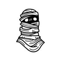 isolate mummy character on background vector