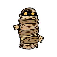 isolate mummy character on background vector