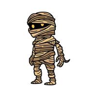 isolate mummy character on background vector