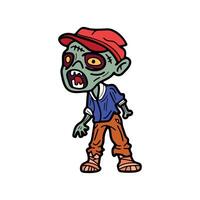 isolate zombie character on background vector