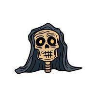 isolate grim reaper character on background vector