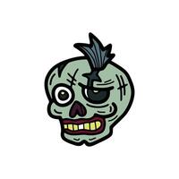 isolate zombie character on background vector