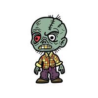 isolate zombie character on background vector