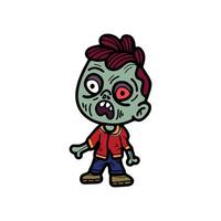 isolate zombie character on background vector