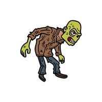 isolate zombie character on background vector