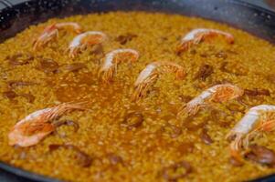 Rice with prawns and squid photo