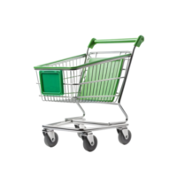 AI generated shopping cart on transparent background PNG image