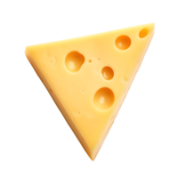 AI generated slice of cheese  on transparent background PNG image