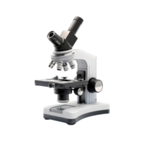 AI generated microscope on transparent background PNG image