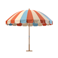 ai generiert Strand Regenschirm auf transparent Hintergrund png Bild