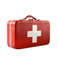 AI generated first aid kit on transparent background PNG image