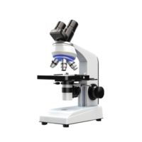 AI generated microscope on transparent background PNG image