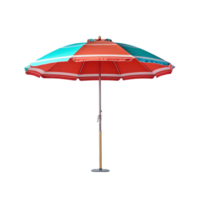 ai generado playa paraguas en transparente antecedentes png imagen