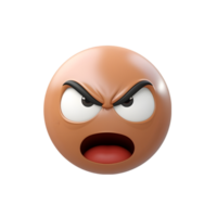 ai genererad 3d emoji på transparent bakgrund png bild