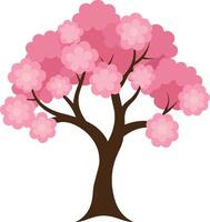 Spring sakura cherry tree illustration vector