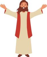 Jesus Christ share love to people vector concept