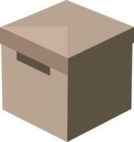 Hand drawn cardboard box vector illustration