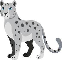 mano dibujado nieve leopardo vector ilustración