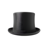 AI generated black top hat on transparent background PNG image