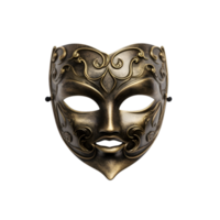 AI generated human face silver mask on transparent background PNG image